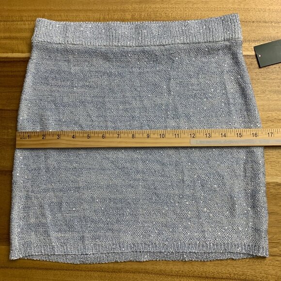 Wild Fable Womens Stretch Light Aqua Blue Sequin Knit Mini Skirt Size XS - Picture 9 of 13